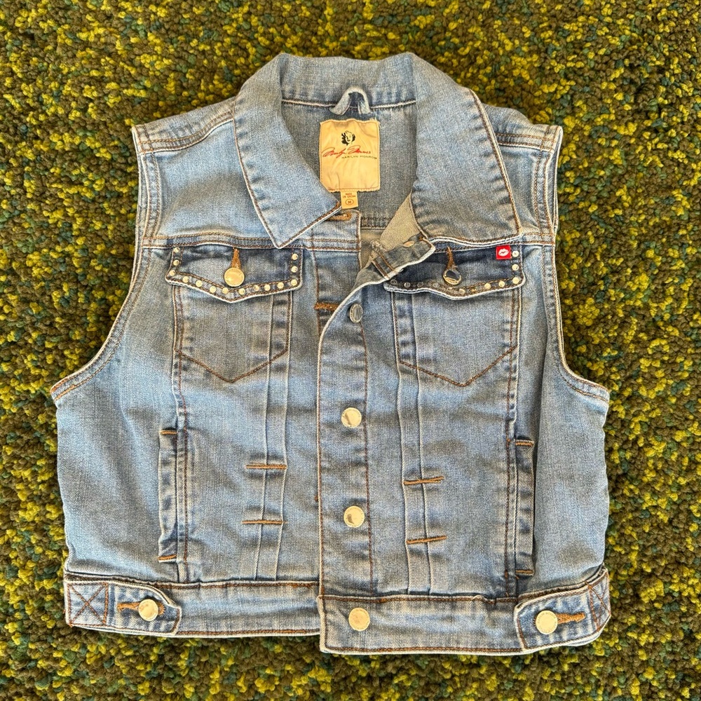 Retro Like New Marilyn Monroe Denim Vest Size M